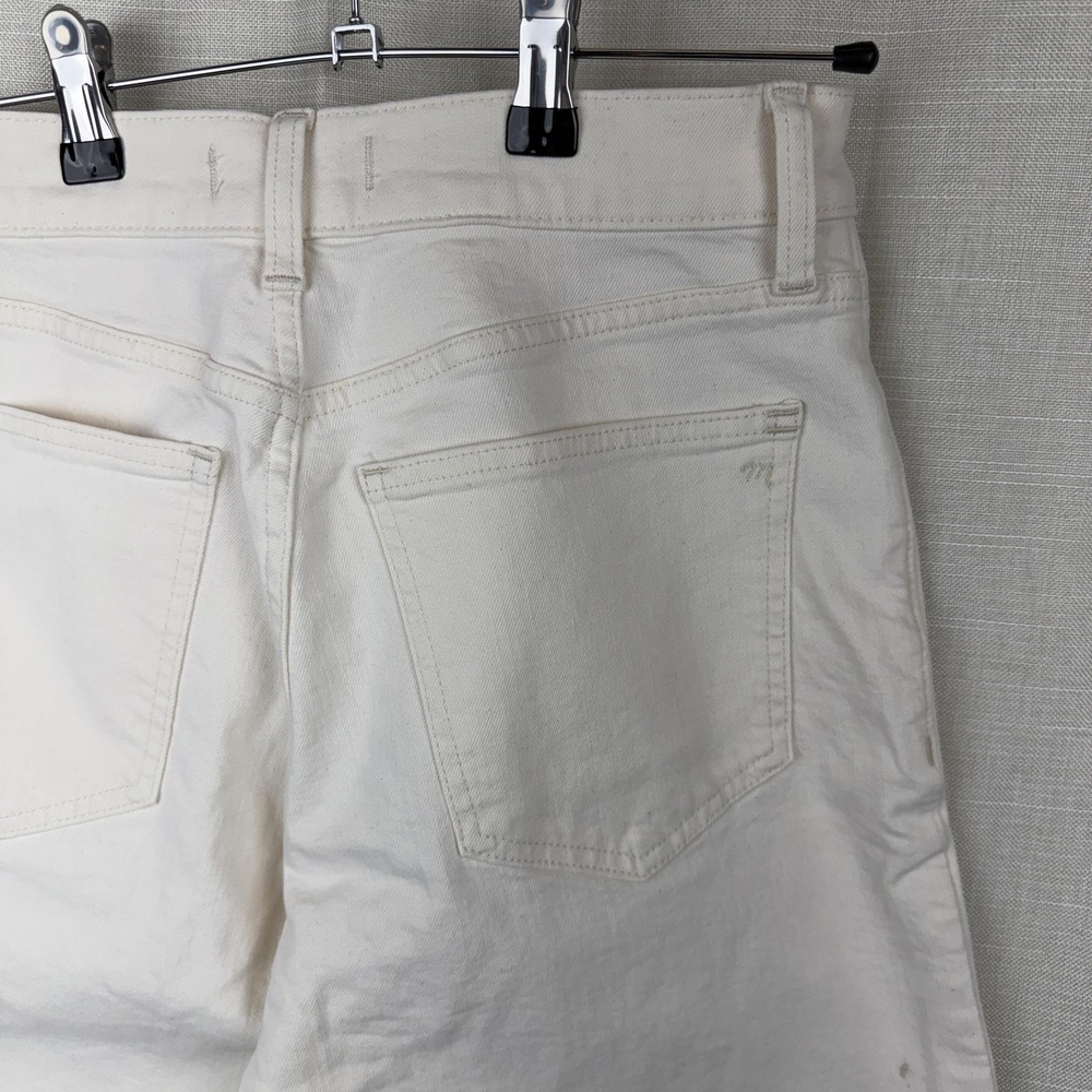 Madewell Perfect Vintage Jeans Womens 26P White High Rise Wide Leg Crop Denim - Picture 8 of 16
